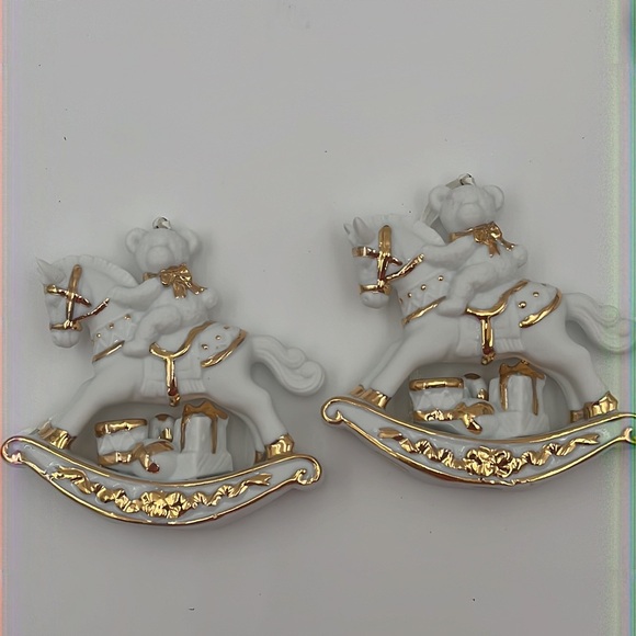 🎄Vintage 2001 TRADITONS Hand Painted Porcelain Ornaments Christmas New - Picture 10 of 14